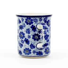 Kubek ceramiczny 236 0,3l <br>1443X Ważka w kwiatach Bolesławiec